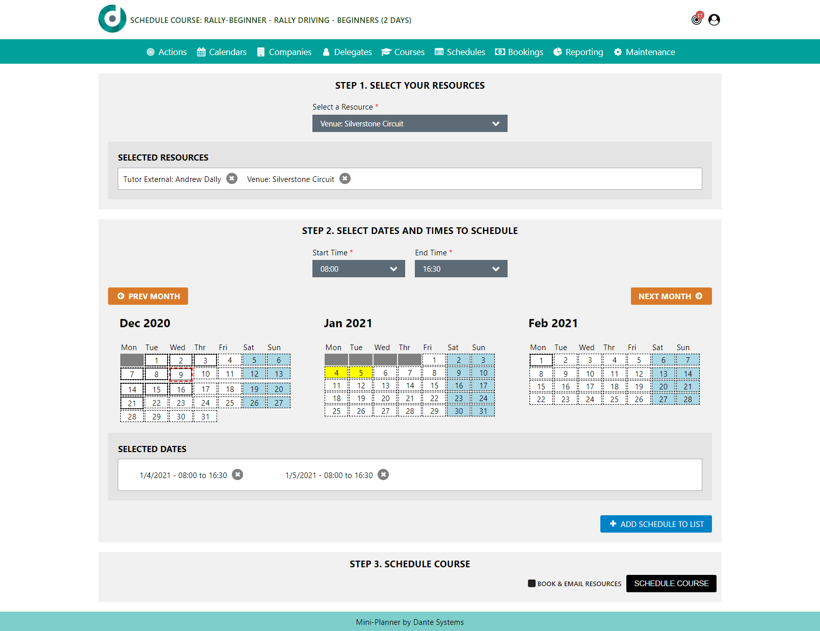 Screenshot 1 for app Dante - Training Management Software