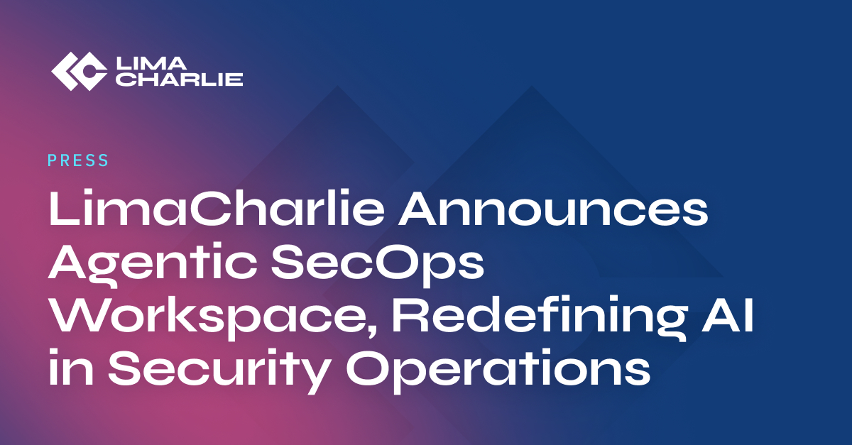 LimaCharlie Announces Agentic SecOps Workspace, Redefining AI in Security Operations