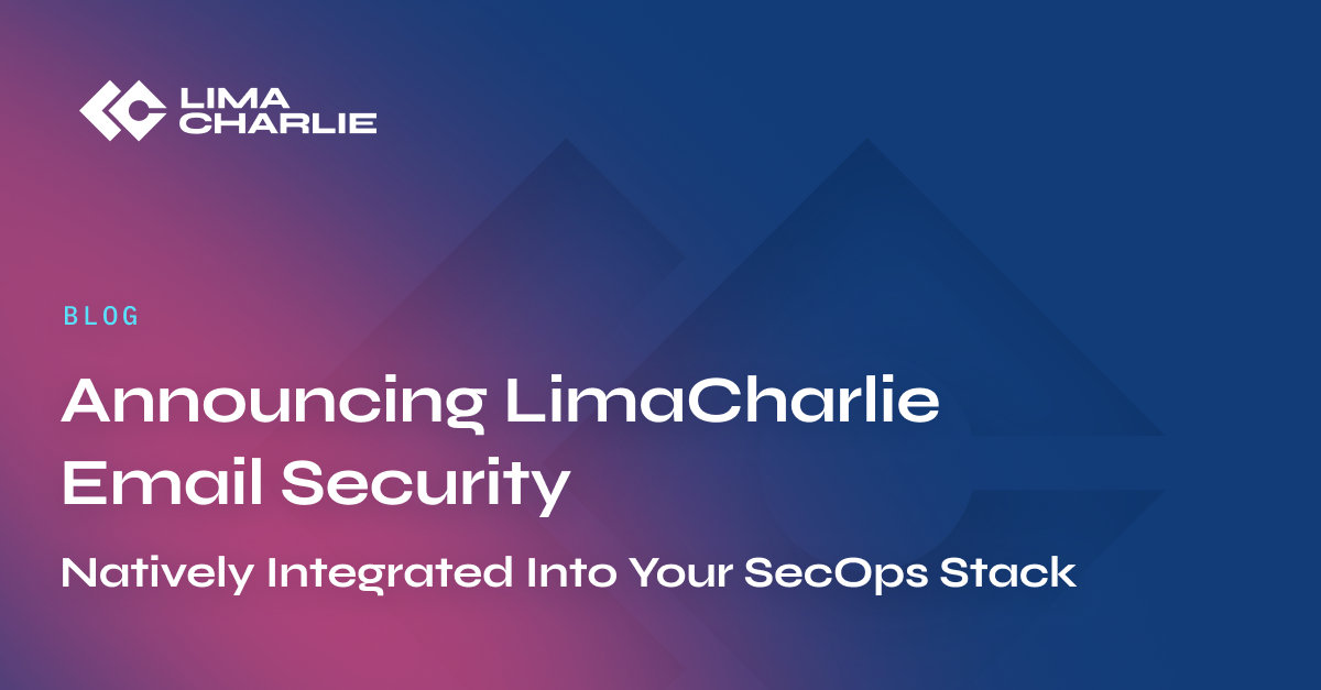 LimaCharlie Email Security Launch