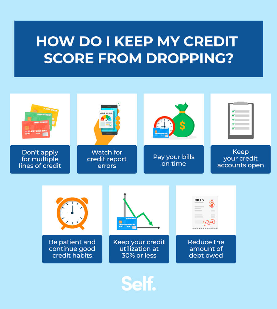 How do I keep my credit score from dropping