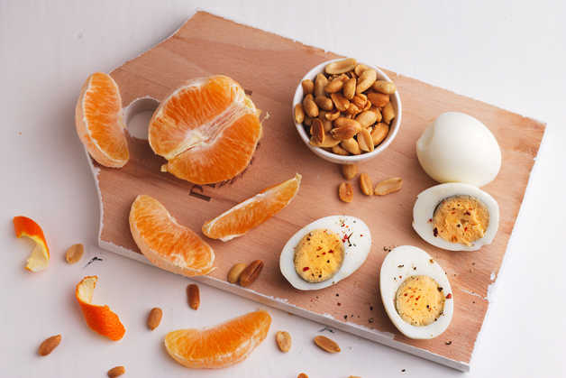 egg tangerine breakfast