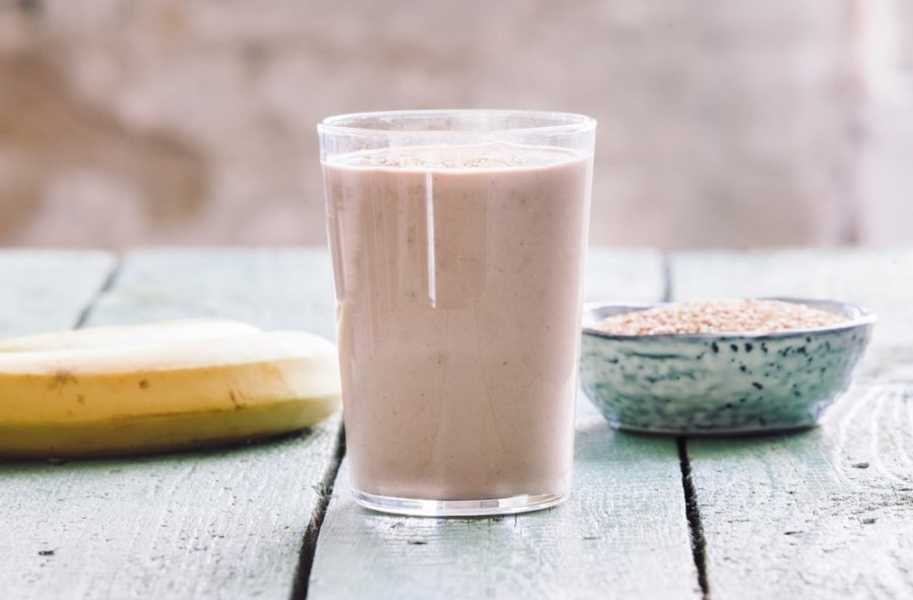 when to drink protein shake chunky sesame banana smoothie