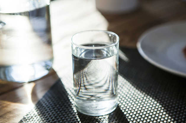 Glass of plain water 