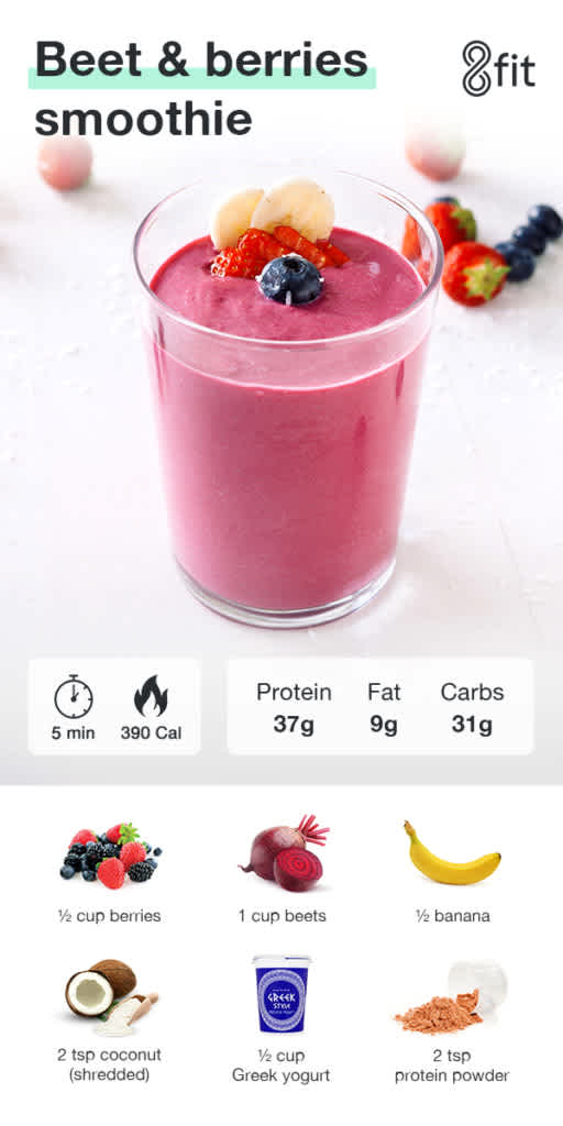 Beet & berries smoothie graphic