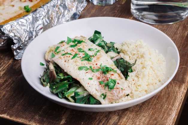 thai style steamed fish with couscous 