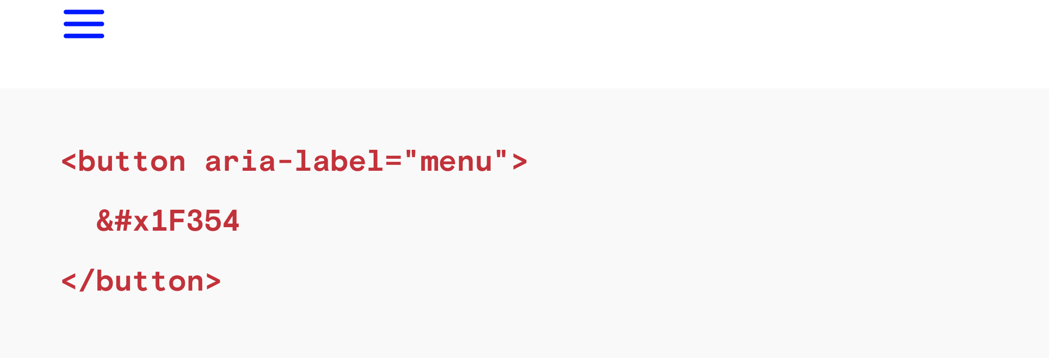 Semantic HTML for a hamburger menu