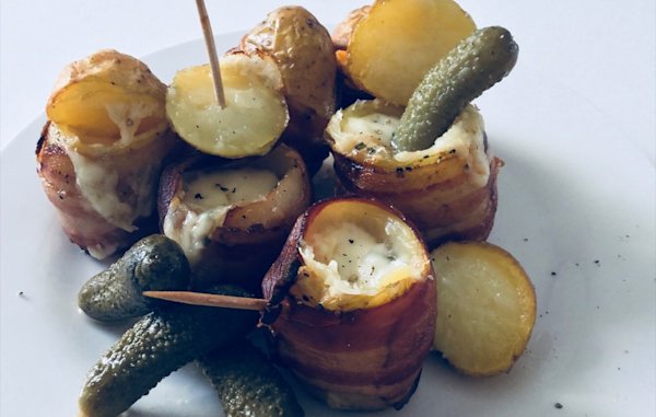 An easy cheesy Alpine recipe for potatoes in blankets!