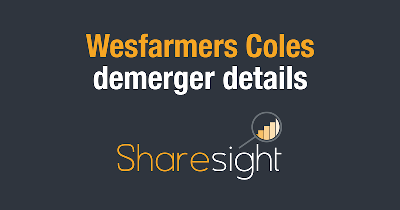 Wesfarmers coles asx demerger 2018