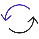 An icon of two arrows forming a wheel