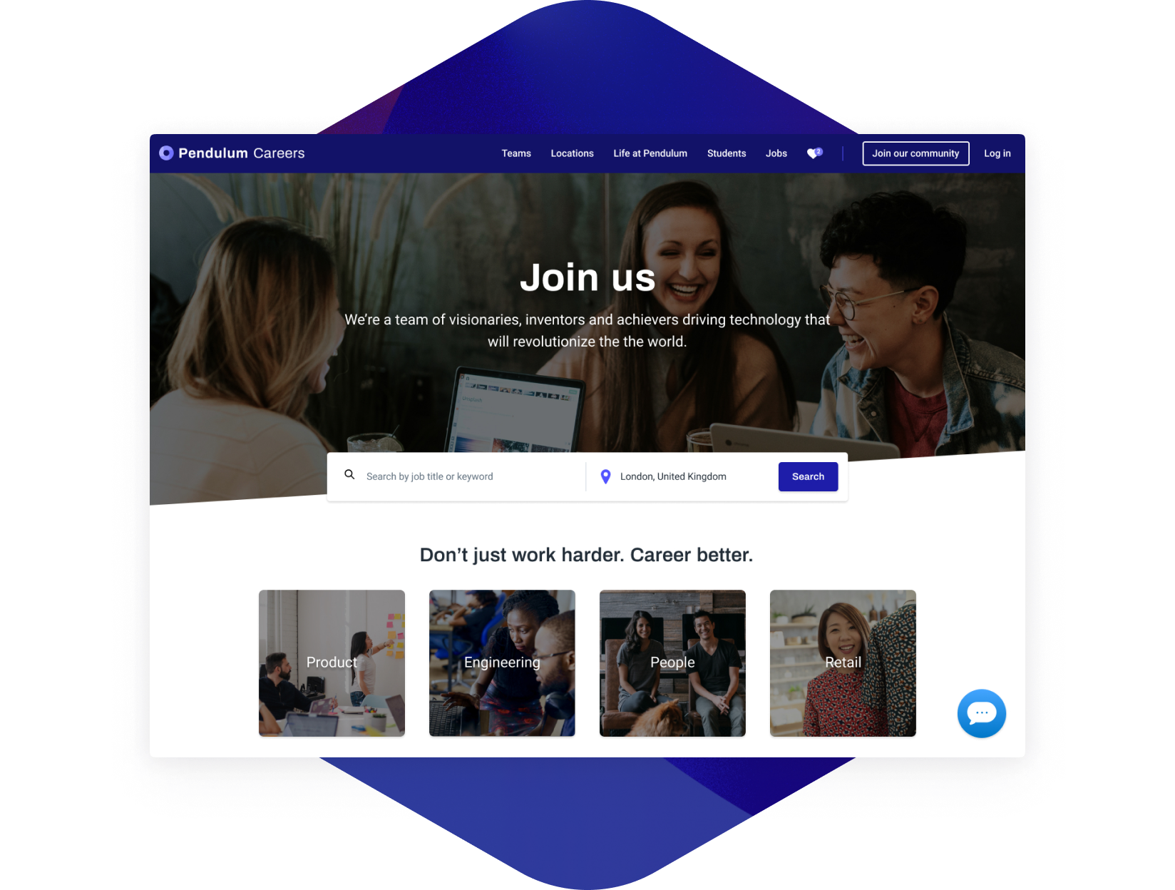 Screenshot - career site home