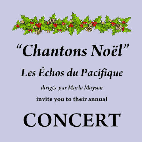 Affiche du concert de Noël 2018