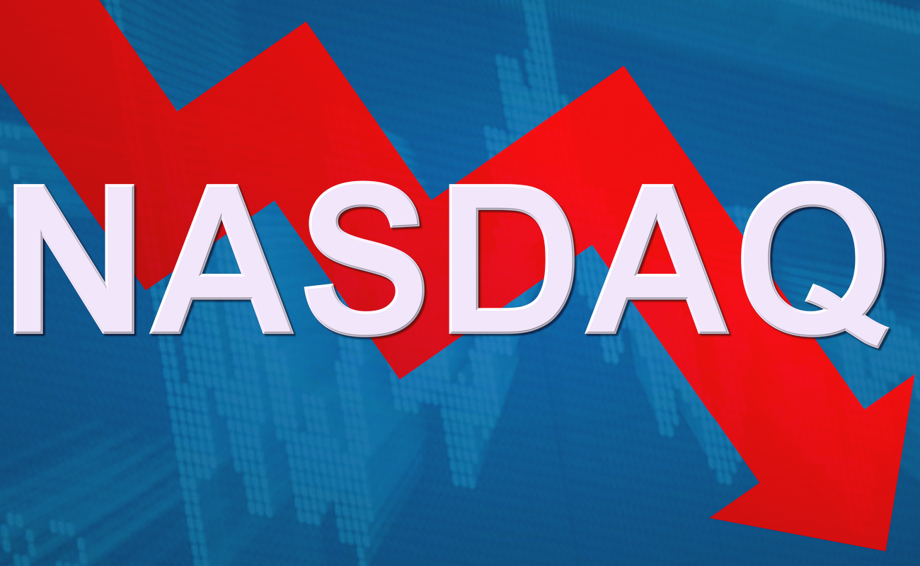 The NASDAQ Composite, a U.S. stock market index of the common stocks, is falling