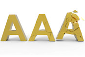 Broken triple A golden symbol