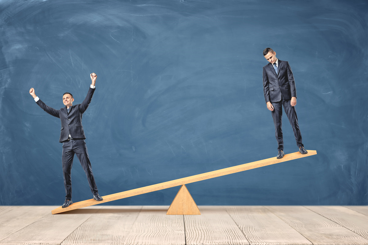 Seesaw representing volatility