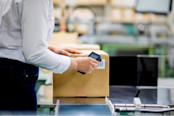 scanning a package in store