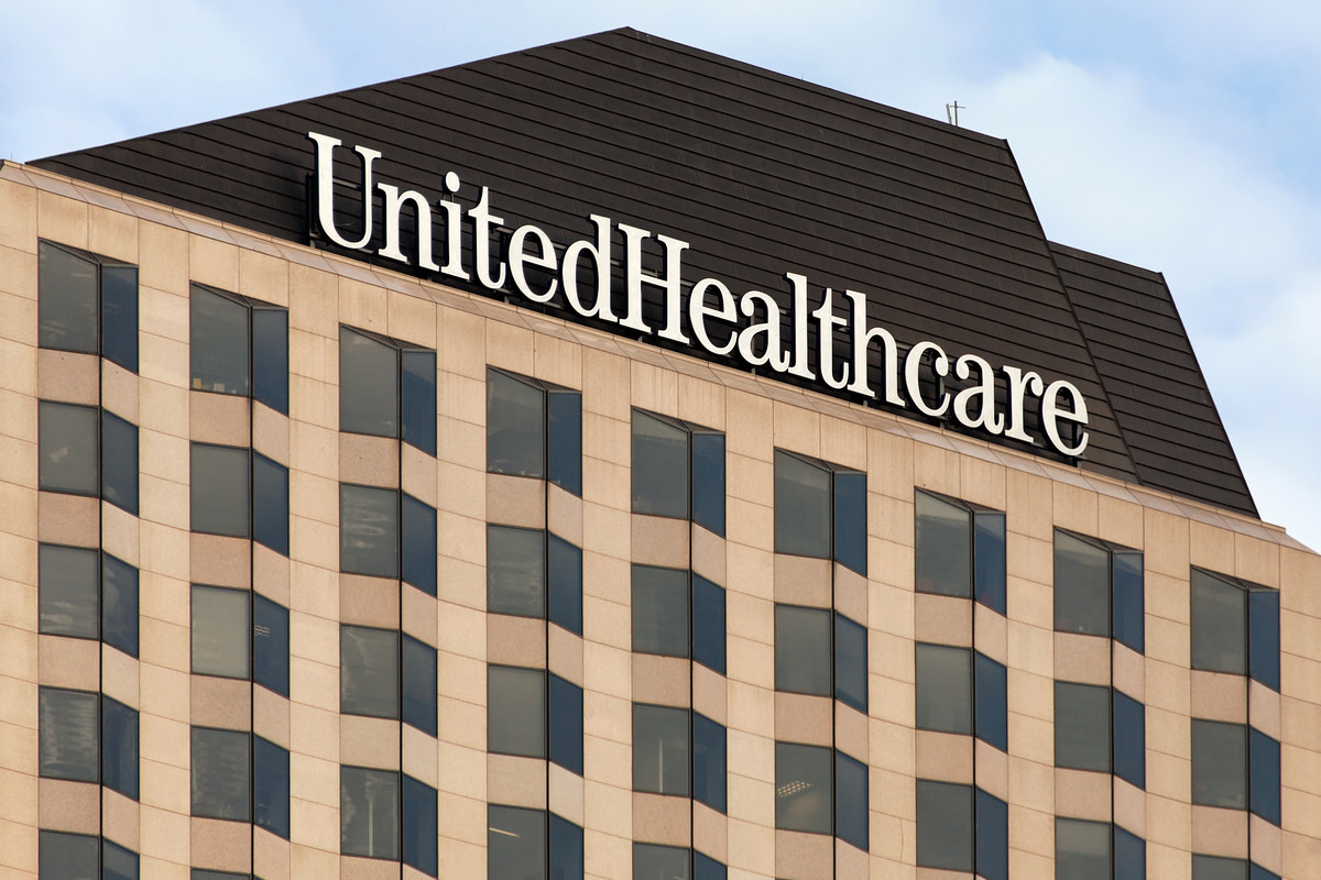 The UnitedHealthcare building in downtown Hartford