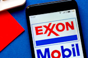 Exxon Mobil logo is seen displayed on a smartphone