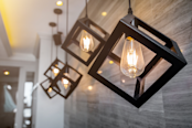 pendant light with vintage light bulb