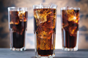 cold drink on wooden background