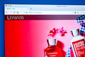 The homepage of the official website for L Brands Inc