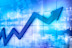 Concept of stock market moving up