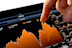 Touching stock market graph on a touch screen device