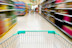 shopping at supermarket with trolley