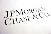 Corporate lettering of J.P. Morgan Chase & Co.