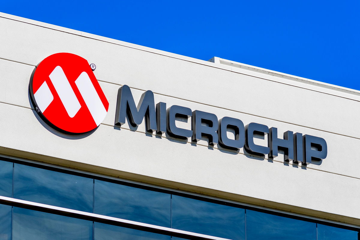 Microchip sign at their HQ in Silicon Valley