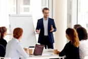 Consultant giving a presentation
