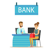 Bank Manager At His Desk And The Client