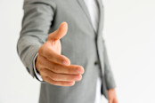 Handshake to clients for reassurance