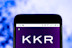 KKR & Co. Inc. Private equity company logo seen displayed on smart phone