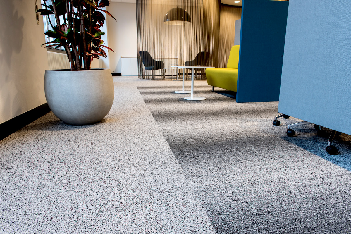 Modular carpet in office setup