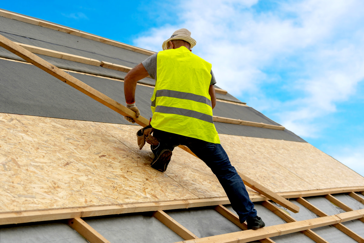 Concept of residential building under construction