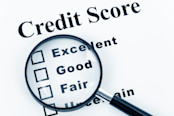 Credit Score and Magnifying Glass