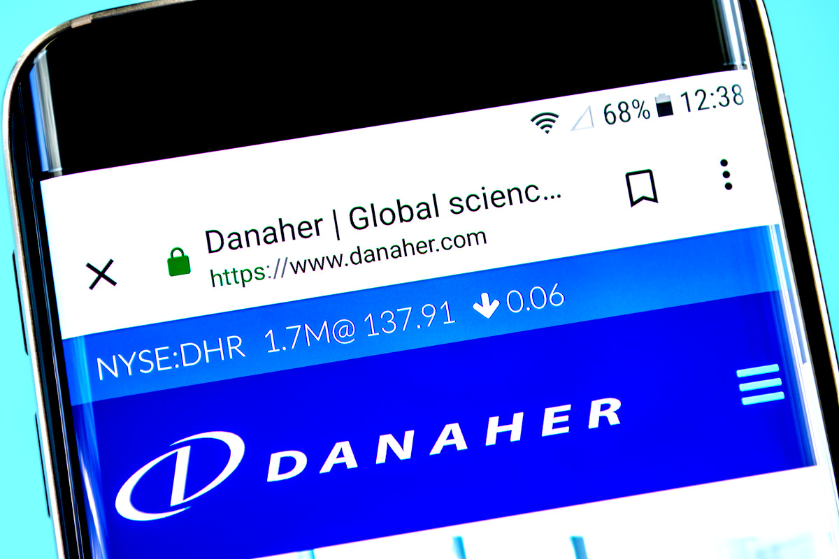 Danaher website homepage