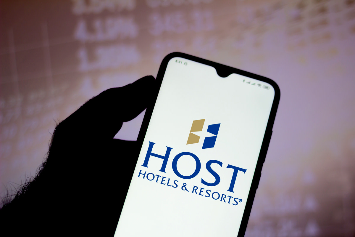 Host Hotels and Resorts logo seen displayed on a smartphone