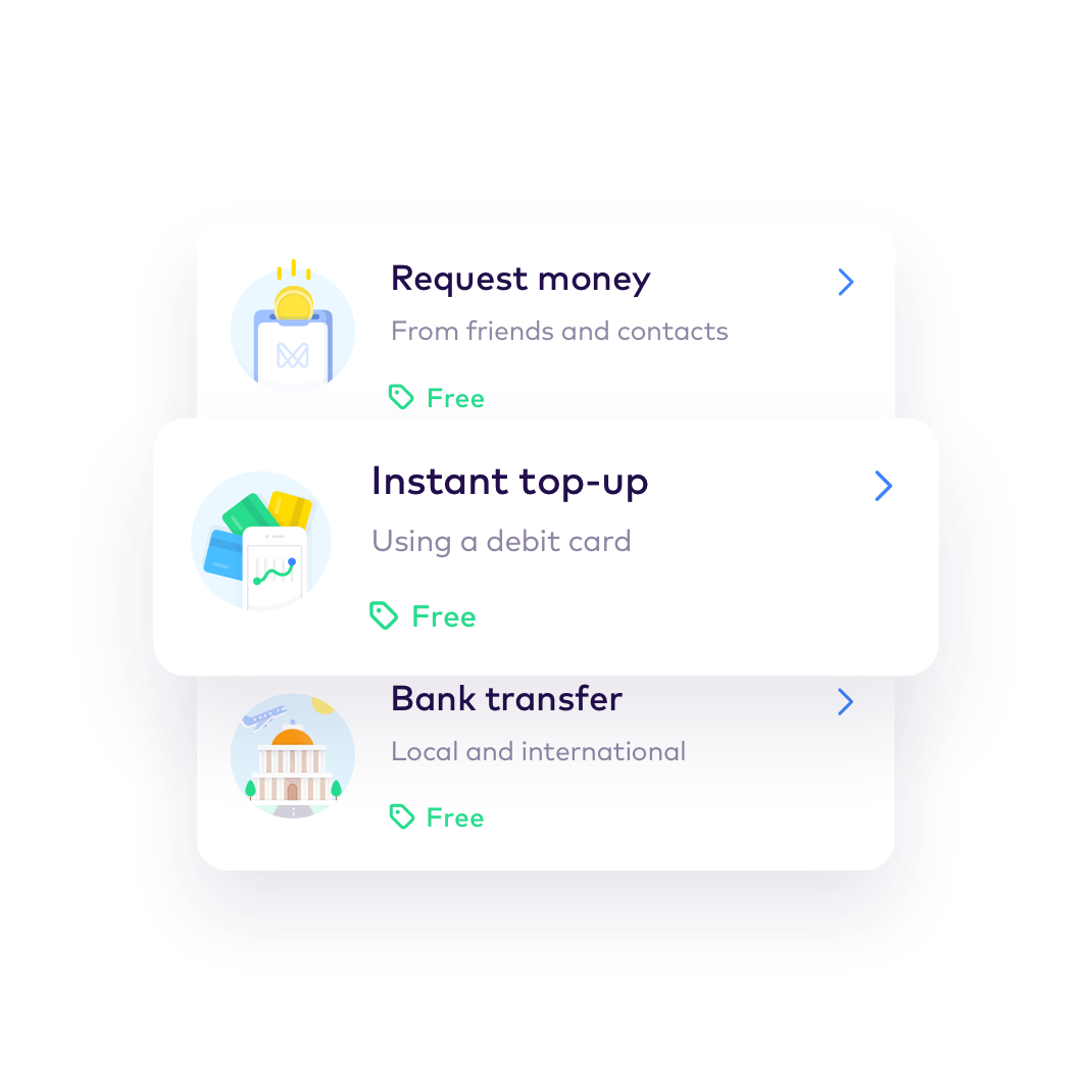 EN Features Overview > Add money on the spot