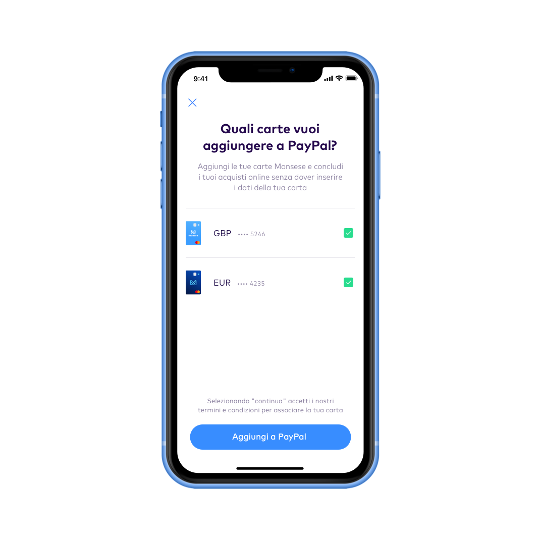 IT Add Monese to oyur PayPal wallet