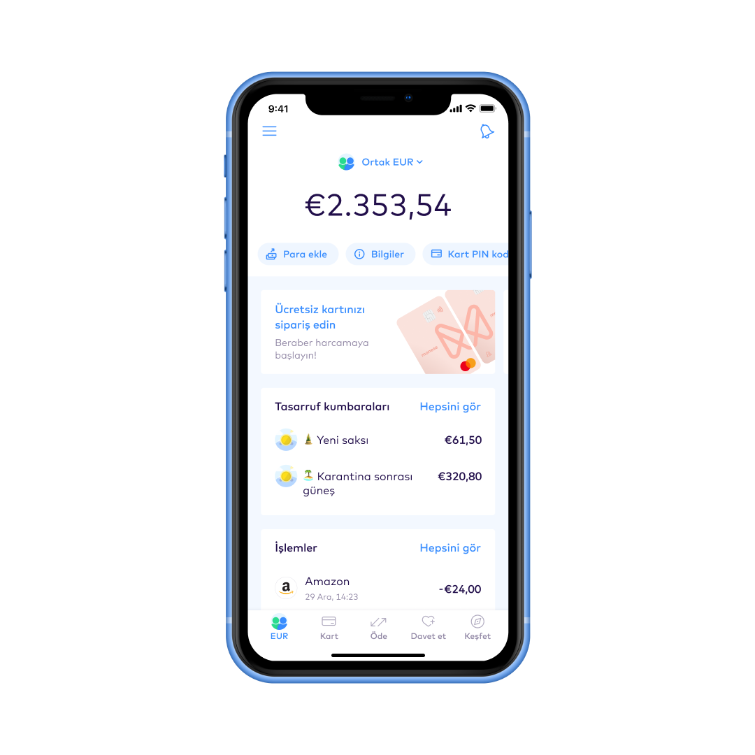 TR manage money you share EUR