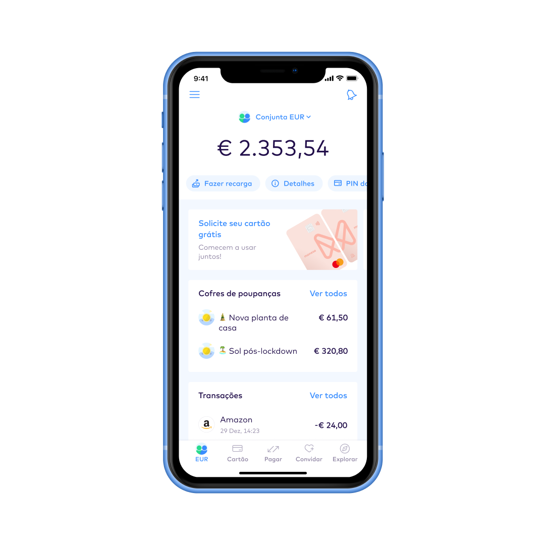 PTBR manage money you share EUR