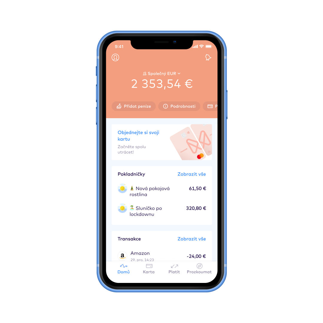 CZ manage money you share EUR