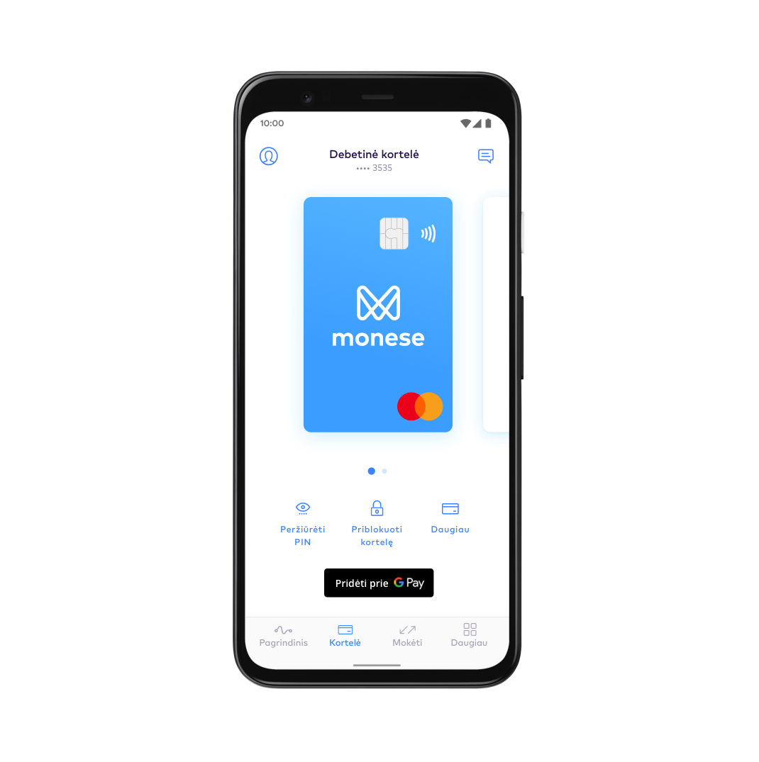 LT Set up Google Pay with Monese