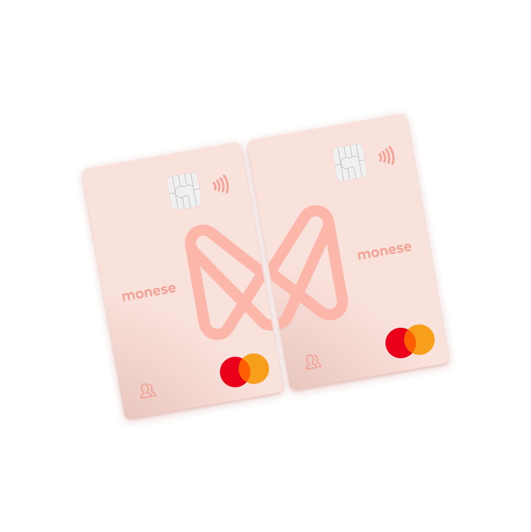 UNI Joint accounts > one account two monese cards
