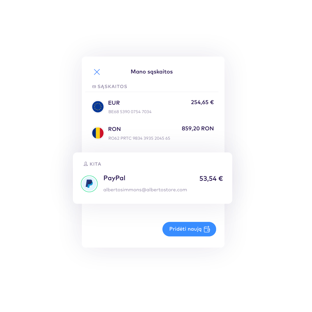 link your paypal EUR
