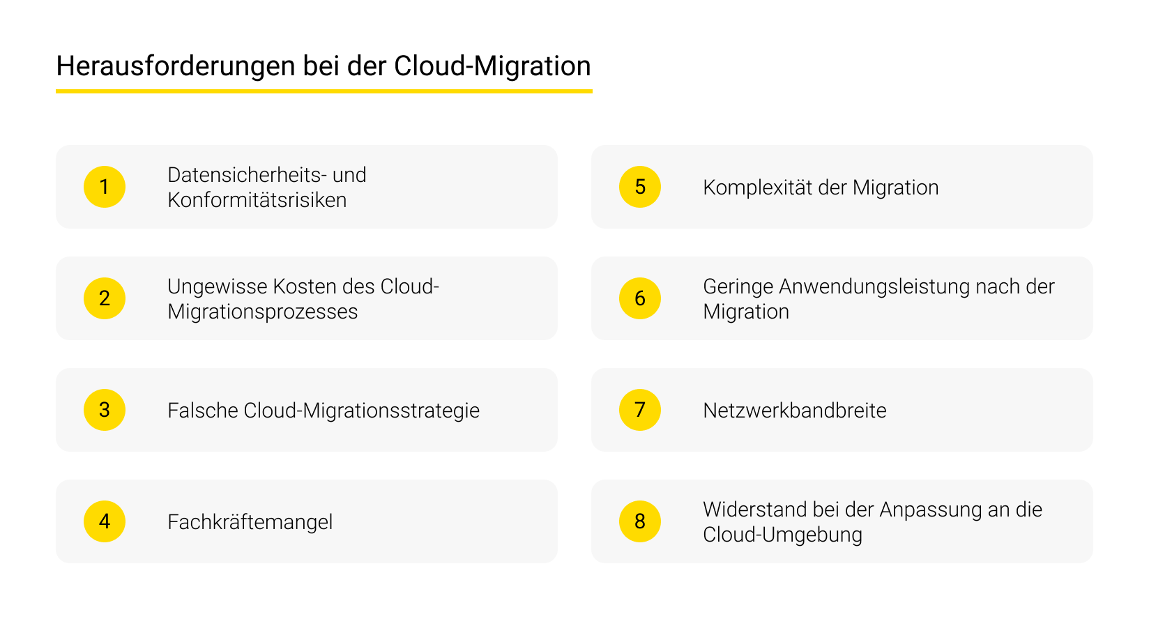 Herausforderungen bei der Cloud-Migration