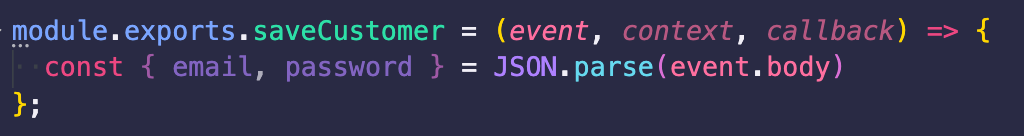 pulling properties from event object