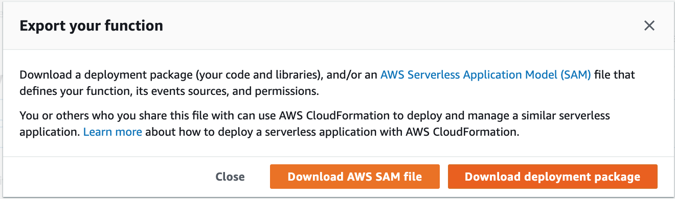 Download deployment package'