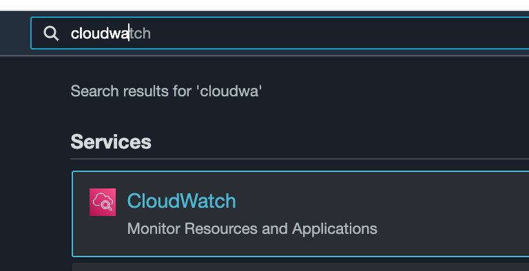 search for cloudwatch